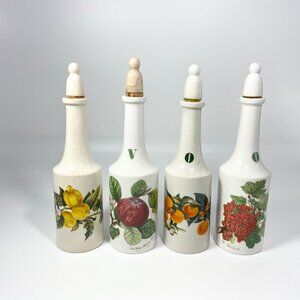 Vintage set of 4 Portmeirion Pomona Oil & Vinegar bottle